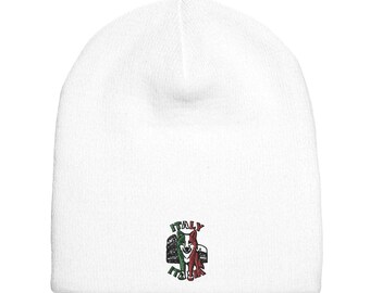 Geborduurde Italië-beanie: Rome-symbool, cadeau Italian Pride