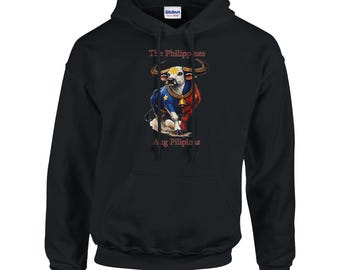 Sweat à capuche Philippines Carabao, symbole national de la fierté philippine, héritage culturel des Philippines, sweat à capuche graphique