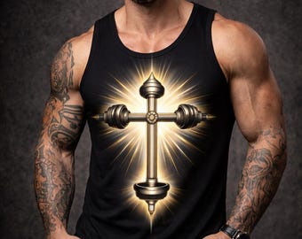 Christian Kreuz Gym Barbell Tanktop