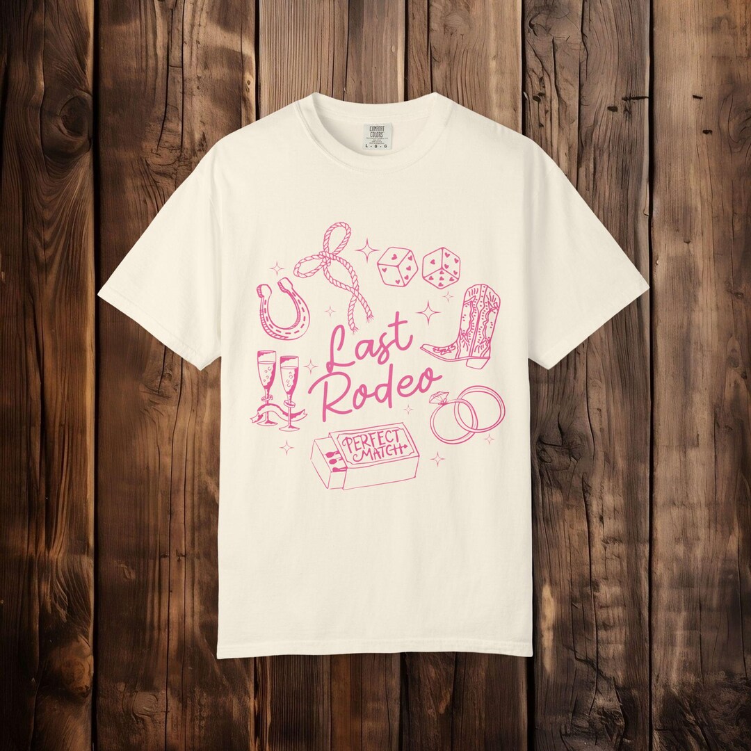 Last Rodeo Illustration T-shirt | Western Boots, Horseshoe, Lasso ...