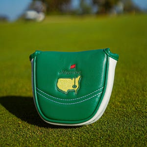 Augusta National Mallet Putter Head Cover in Green– Magnetic Closure, Fleece Lined