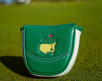 Augusta National Mallet Putter Head Cover in Green– Magnetic Closure, Fleece Lined