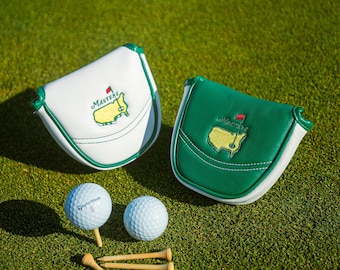 MASTERS Augusta National Mallet Putter Head Cover – Magnetic Closure, Fleece Lined (Green/White)