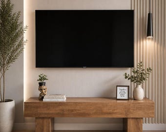 63 Inch Farmhouse TV Stand for 65 70 Inch TV Wood Media Console Table Living Room Entertainment Center Storage Shelf Cabinet