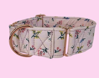 Pink Floral Martingale Collar