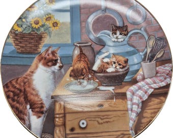 Table Manners Orange Tabby Cat Gre Gerardi Collector Plate Hamilton Collection