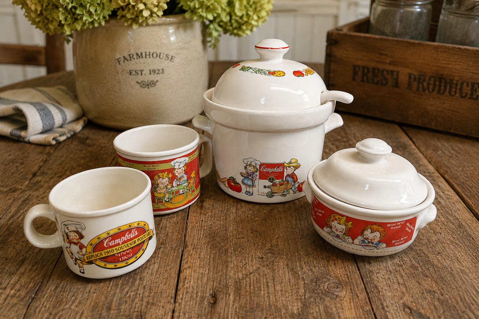 Campbell soup bowls mugs - Etsy 日本