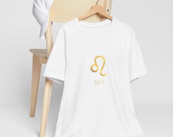 獅子座の星座シャツ、獅子座のTシャツ、獅子座のシンボルTシャツ、星座シャツ、星座ギフト、獅子座の誕生日ギフト、星座Tシャツ