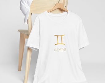 Gemini Zodiac Shirt, Gemini T Shirt, Gemini Symbol Tee, Astrology Shirt, Zodiac Sign Gift, Gemini Birthday Gift, Star Sign Tee