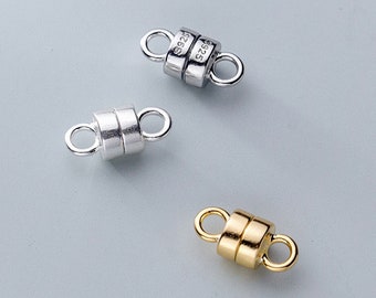 Sterling Silber Verschluss Magnetverschluss Magnetismus Verschluss, Armband Verschluss, Einfache Verwendung Verschluss, Halskette Verschluss, Goldene Weißgold Clips