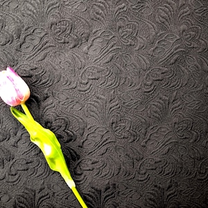 Jacquard Fabric Butterfly Flowers Brocade Thicker Black Fabric Embossed Style Fabric High Fashion Clothing Fabric