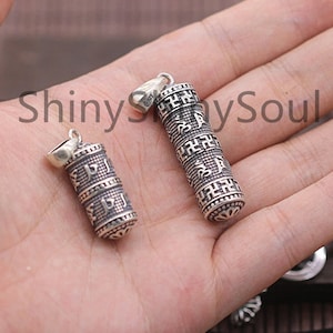 Sterling Silver Locket Pendant Mantra Locket Silver Locket Antique Pendant Silver Pendant Box Pendant Necklace