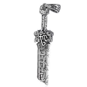 925 Sterling Silver Sword Pendant Broken Sword Pendant Sword Charm Antique Silver Pendants