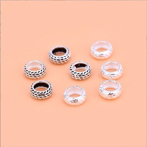 925 Sterling Silver Ring Bead Silver Spacer Bead Antique Silver Beads Silver Findings