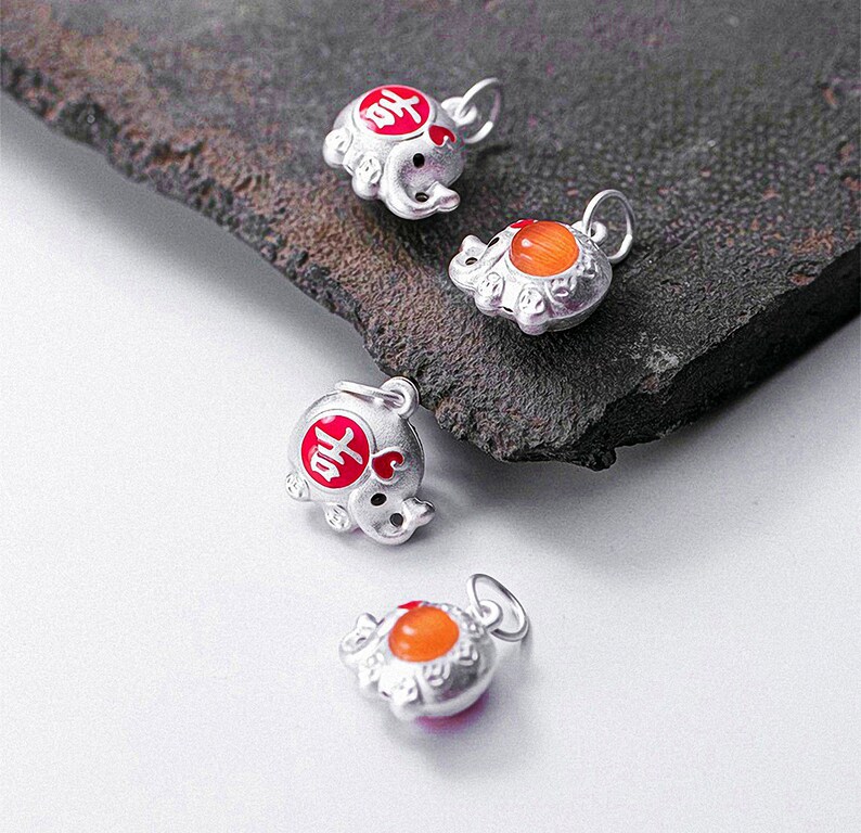 Elephant Charm Animal Charm Bracelet Charm Cute Charm Adorable Charm Sterling Silver Charm Kawaii Elephant Pendant Necklace Charm