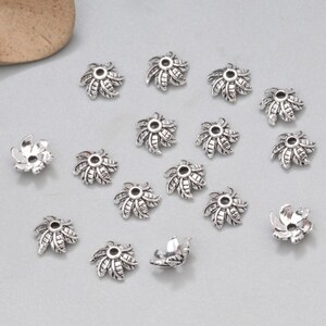 925 Sterling Silver Bead Cap 6mm Silver Leaf Cap Silver Flower Cap