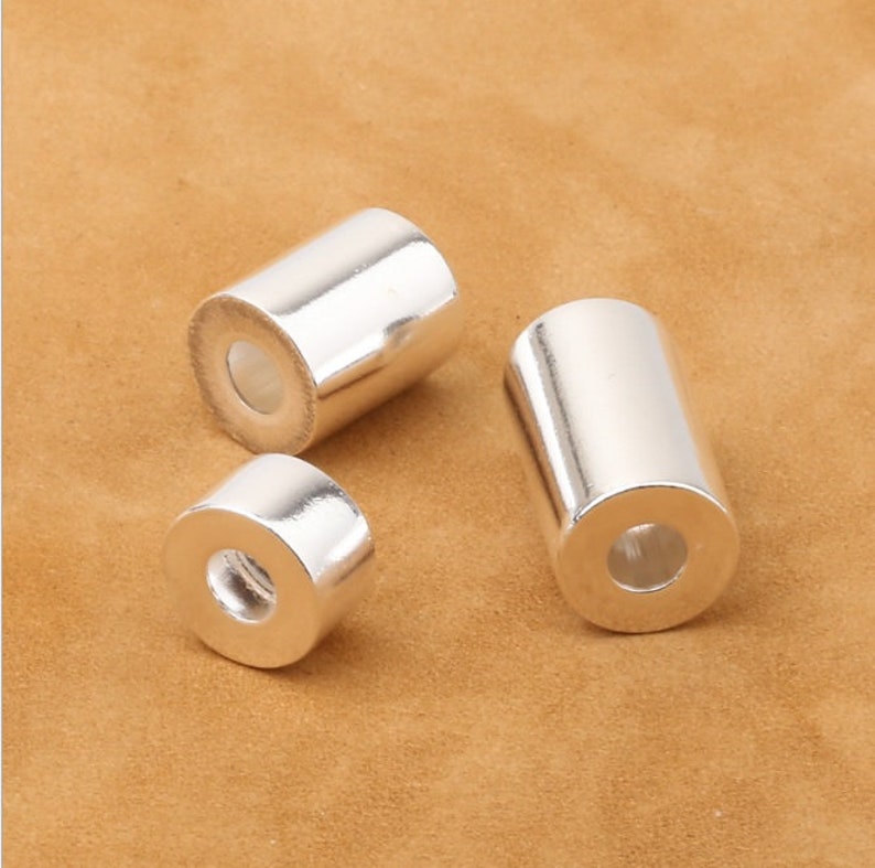 925 Sterling Silver Tube Bead Birght Silver Bead Silver Tube Etsy