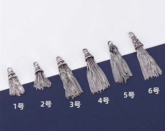 Sterling Silver Tassel Charms,Tassel Pendant,Earring Tassels,Sterling Silver Tassel,Tassel Charm,Ethnic Charm,Antique Charm,Tassel