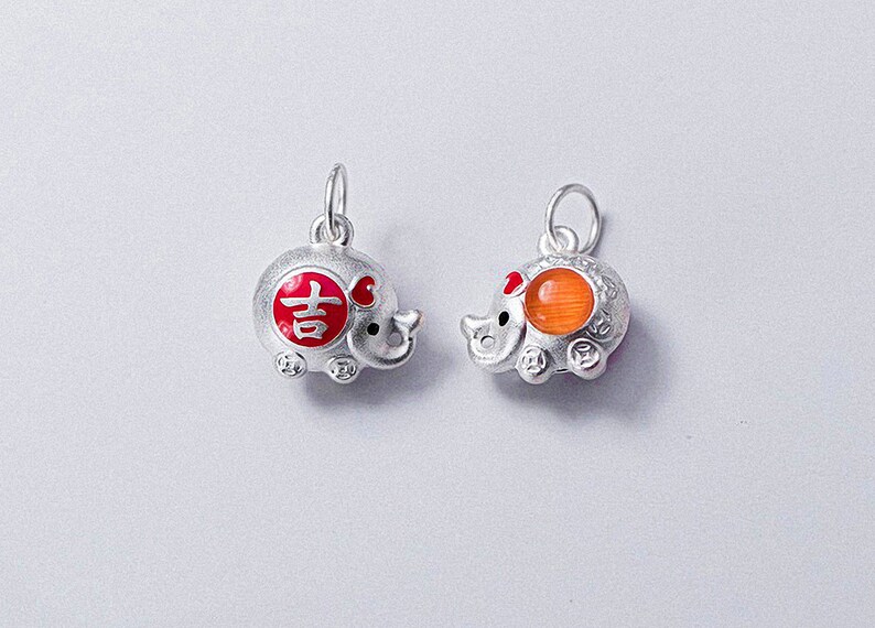 Elephant Charm Animal Charm Bracelet Charm Cute Charm Adorable Charm Sterling Silver Charm Kawaii Elephant Pendant Necklace Charm