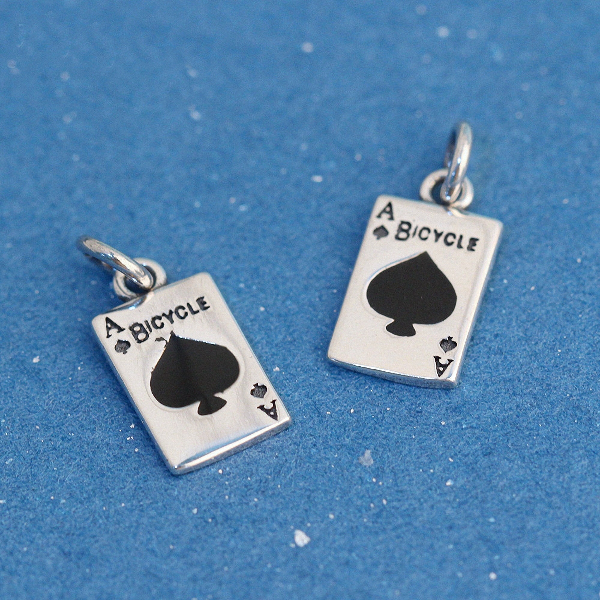 Sterling Silver Charm Ace Of Spades Charm Ace Charm Etsy