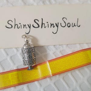 925 Sterling Silver Prayer Wheel Pendant silver locket pendant Shurangama Mantra Pendant antique silver wish box