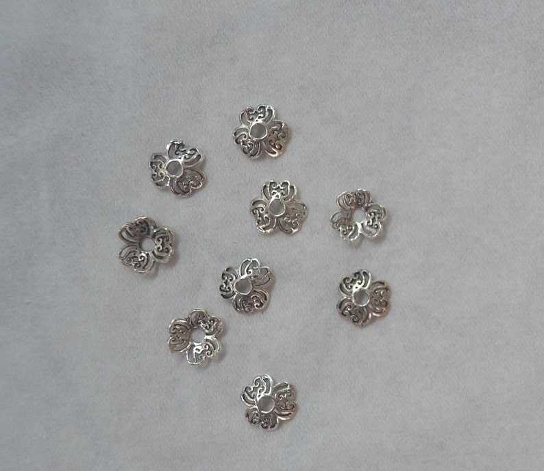 925 sterling silver bead caps sterling silver findings Etsy
