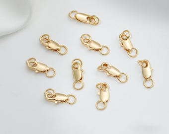 10pcs Gold Filled Trigger Clasp Lobster Clasp Necklace Connector Jewelry Finding