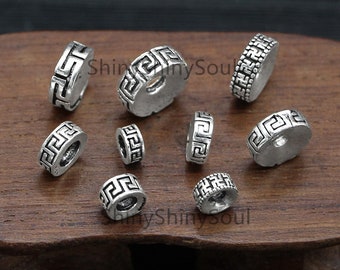 Sterling Silver Beads Sliver Bead Spacer Flat Round Bead Bulk Bead Bracelet Bead Silver Spacer