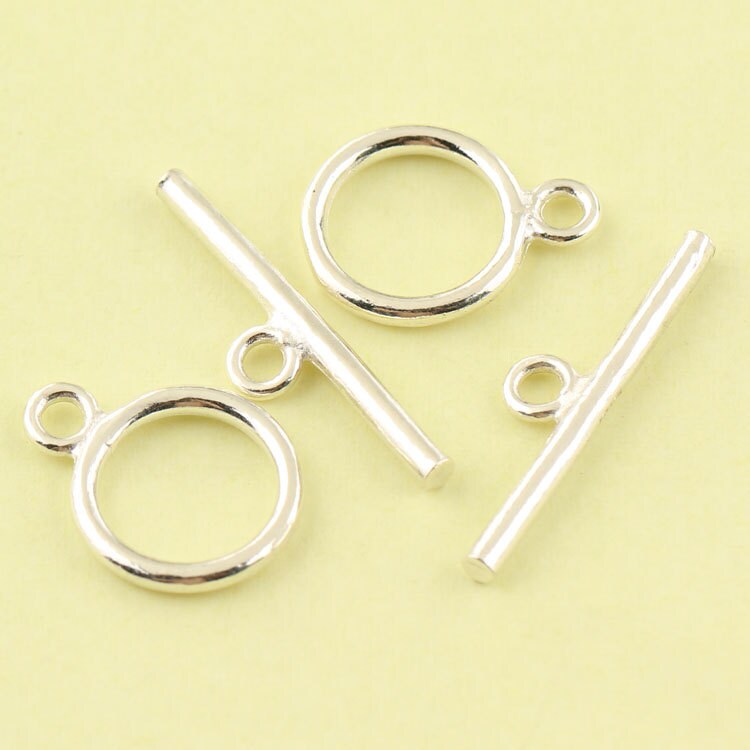 2 Sets 925 sterling silver Toggle Clasps Large Toggle Clasp Etsy