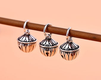Sterling Silver Charm, Bell Charm,  Texture Bell, Bell Pendant, Silver Pendant, Bracelet Bell, Necklace Bell Charm, Anklet Bell Charm