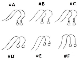 Sterling Silver Earring Hook 925 Silver Ear Hooks Gold Ear Hook Earring Making