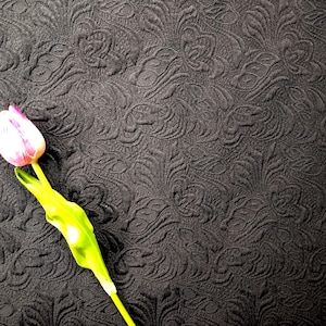Jacquard Fabric Butterfly Flowers Brocade Thicker Black Fabric Embossed Style Fabric High Fashion Clothing Fabric