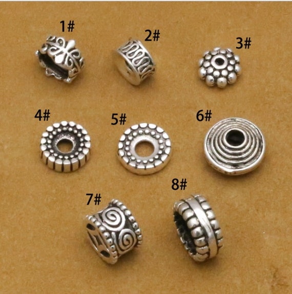 925 Sterling Silver Spacer Beads, Antique Silver Spacer Bead Silver Finding