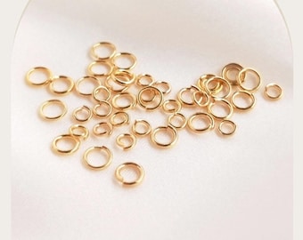 100pcs 14K Gold Filled Jump Ring Open Jump Ring Brass Ring