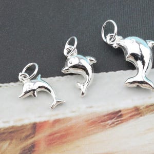 925 Sterling Silver Dolphin Charm European Charm Fish Charm Dolphin Pendant Porpoise Charms