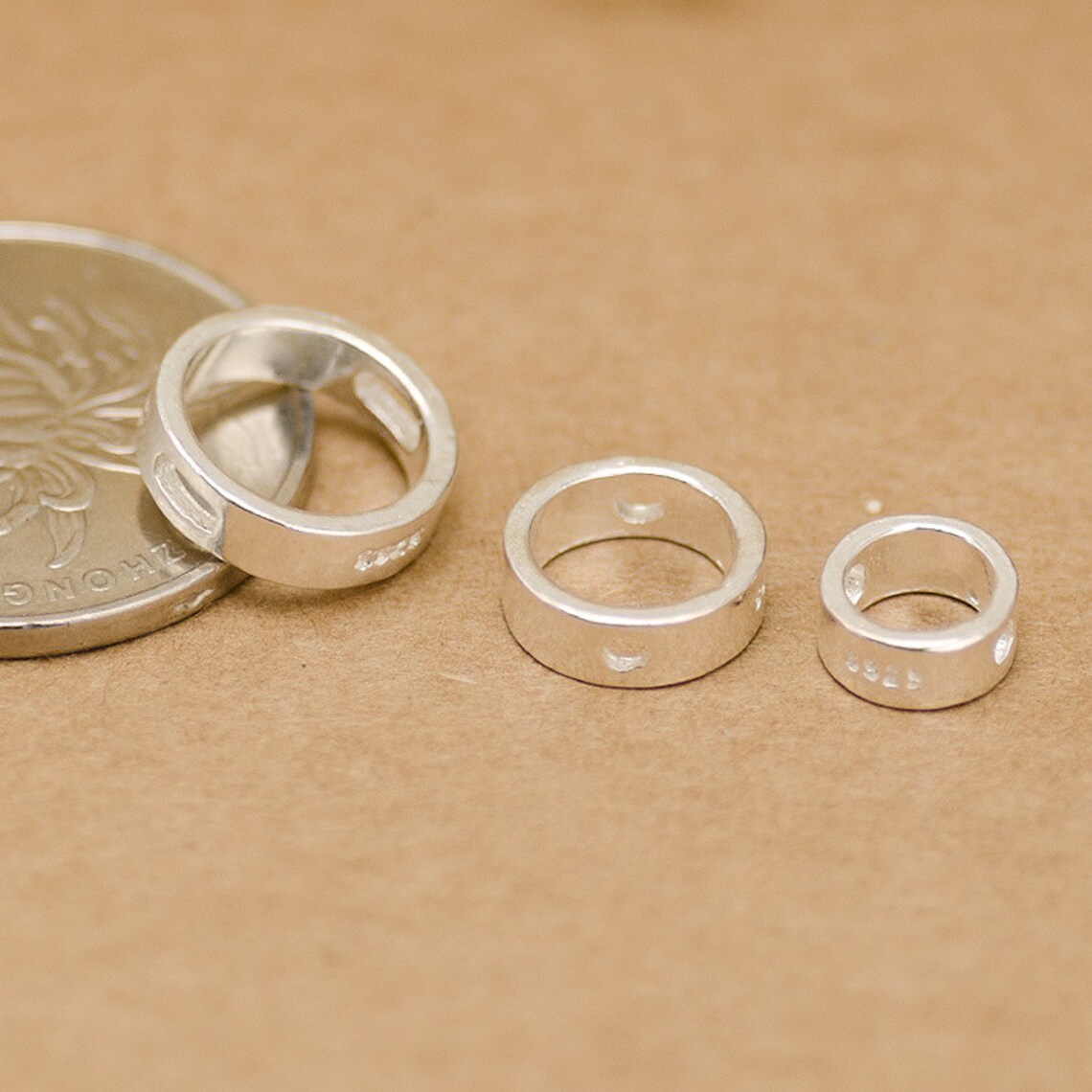 925 Sterling Silver Ring Bead Spacer 8mm 10mm 12mm Antique Etsy