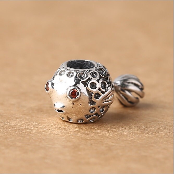 925 Sterling Silver Fish Bead For European Charm Braceletsbig Etsy
