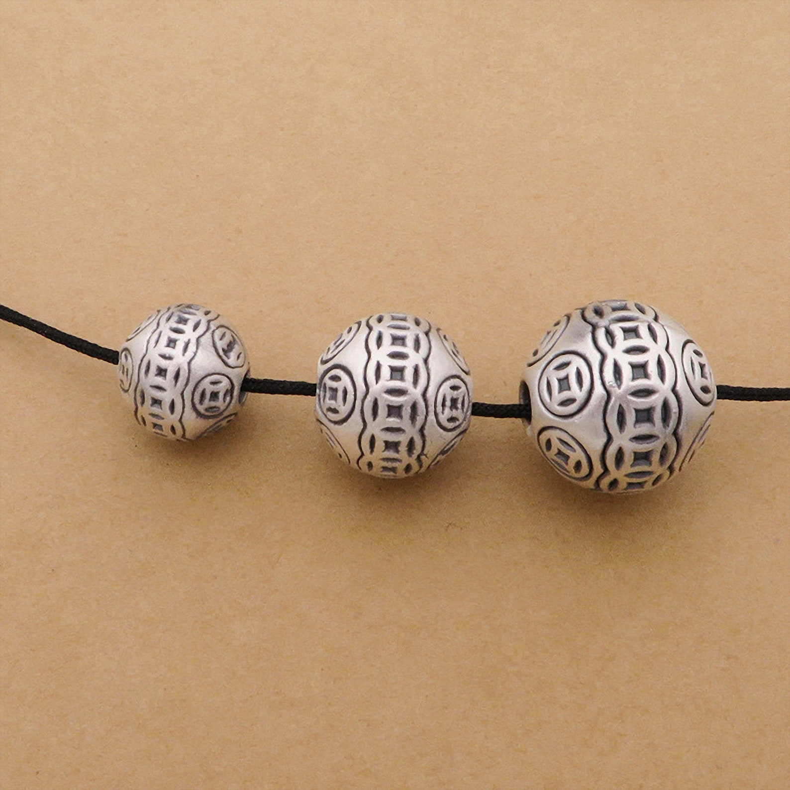Sterling Silver Bead Sphere Bead Ball Bead Antique Silver Etsy Sweden