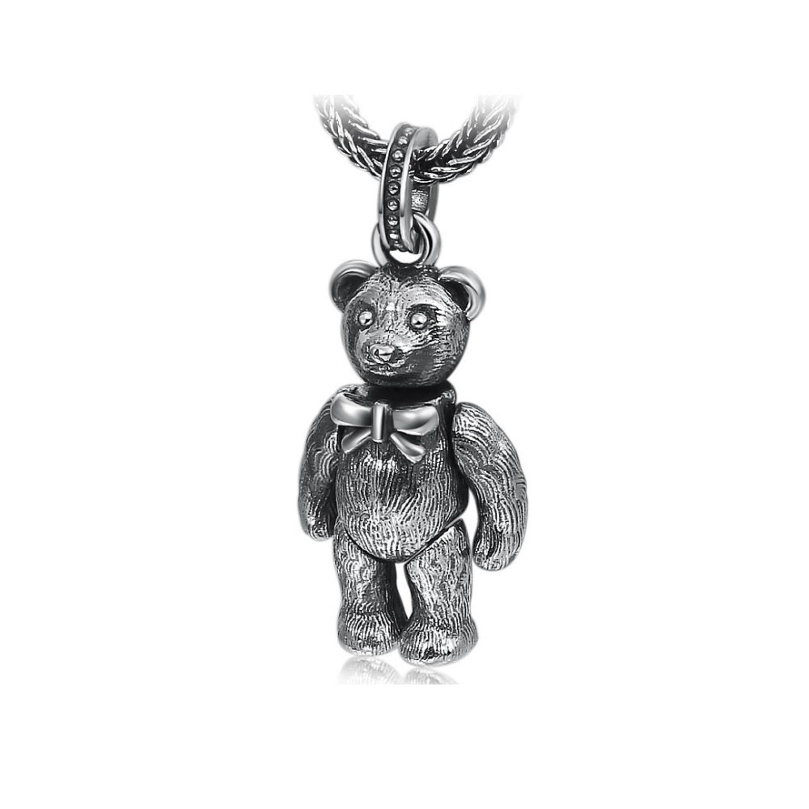 925 Sterling Silver Bear Pendant Antique Silver Bear Pendants Etsy
