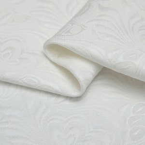 Jacquard Fabric Creamy white Butterfly Flowers Brocade Fabric Fashion Design Fabric Clothing Fabric