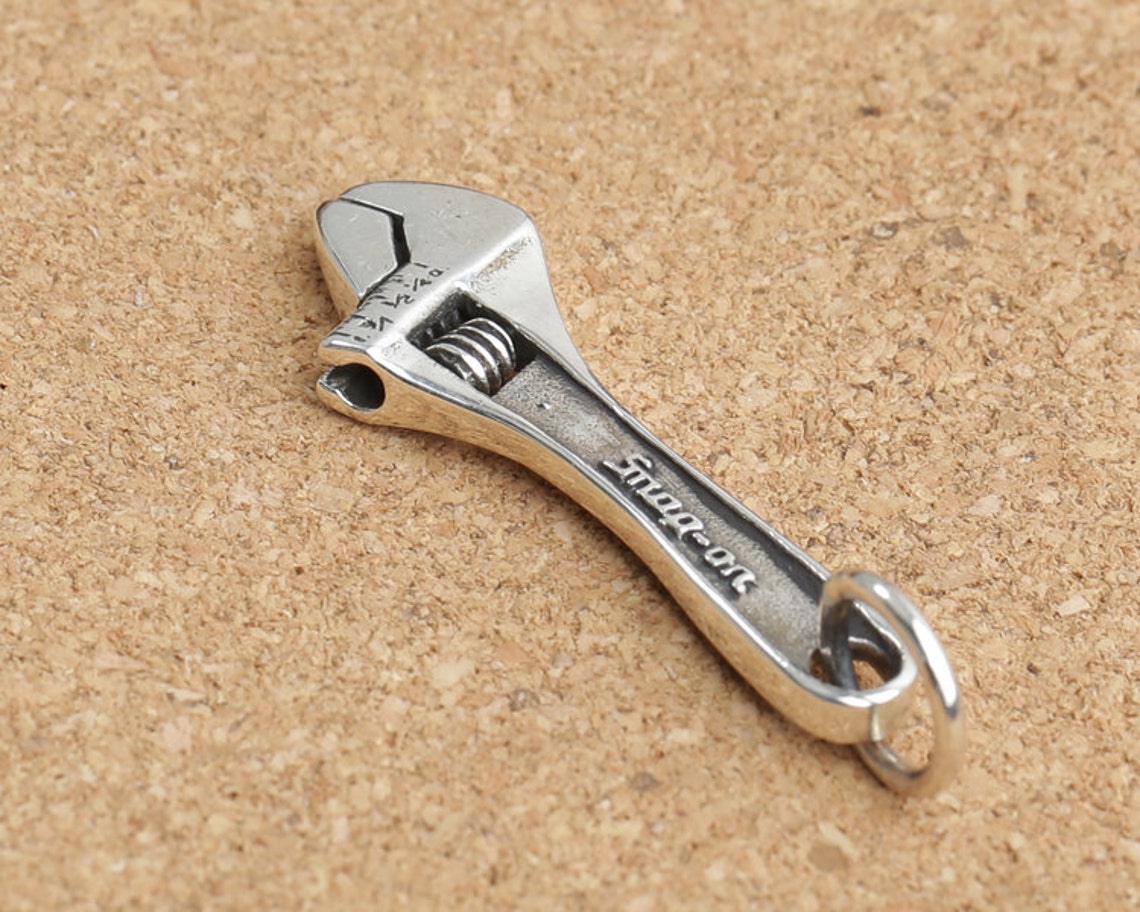 925 Sterling Silver Wrench Pendant Sterling Silver Wrench. Etsy