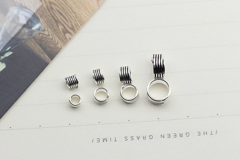 925 Sterling Silver Big Hole Helical Bead for European Charm - Etsy