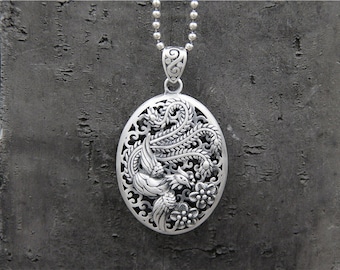 925 Sterling Silver Phoenix Pendant Antique Pendant  Vintage Necklace Pendant Personalized Pendant