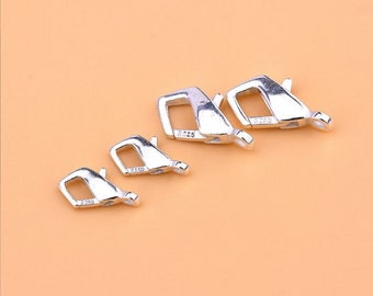 925 Sterling Silver Clasp Silver Clip Clasp Silver Connector Necklace Clasp