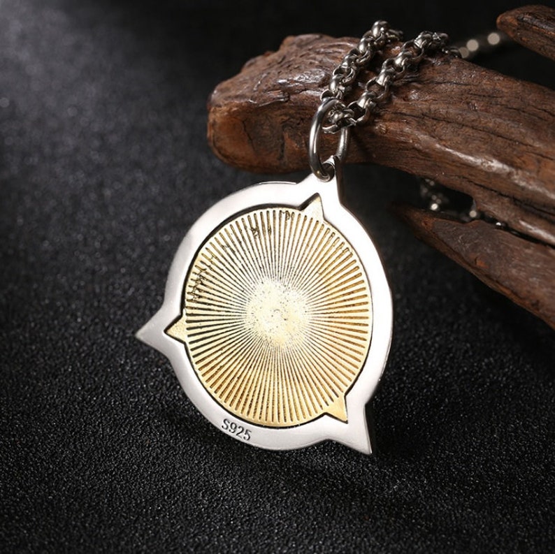 925 Sterling Silver Allseeing Eye Pendant Copper Eye Pendant Etsy