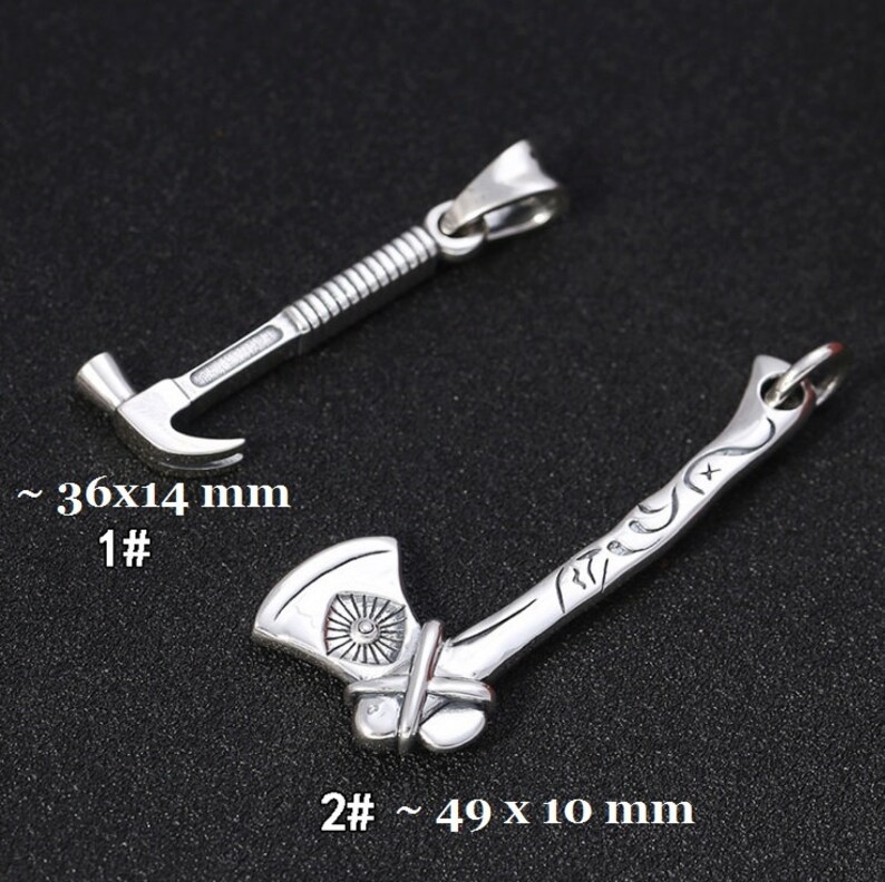 925 Sterling Silver Axe Pendant Silver Hatchet Pendant Silver Etsy