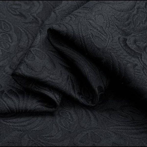 Jacquard Fabric butterfly flowers brocade Thicker black fabric embossed style fabric high fashion fabric clothing fabric supplies