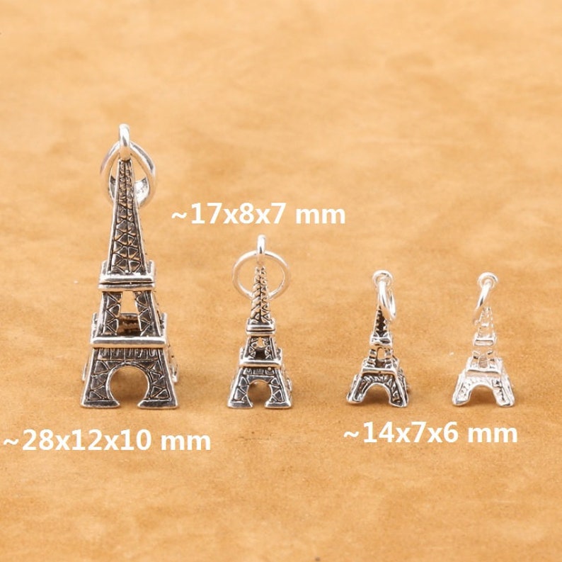 Paialco 925 Sterling Silver Eiffel Tower Necklace - Dainty Charm Pendant For Women