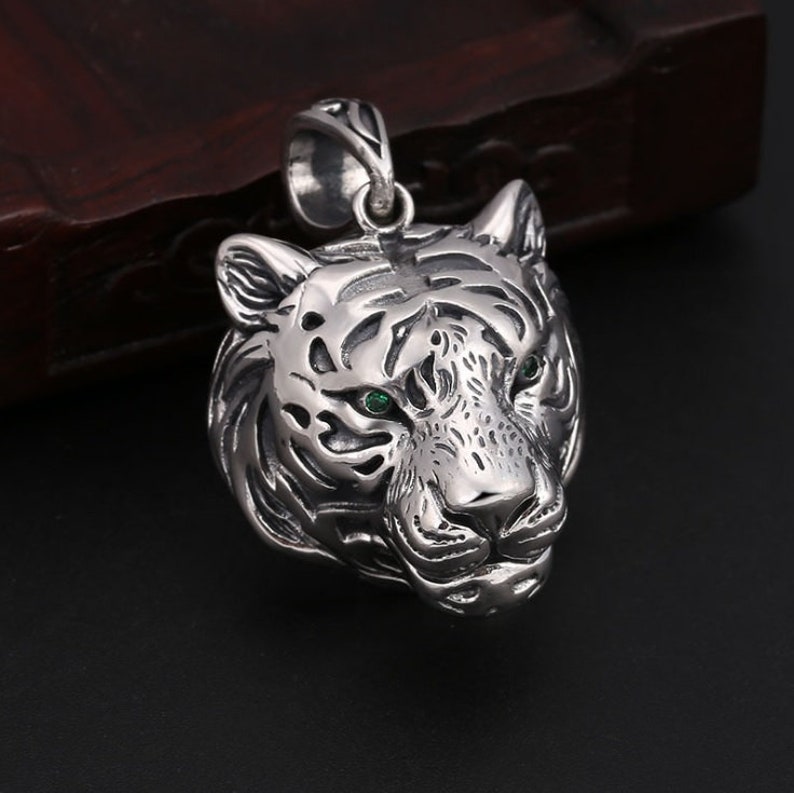 925 Sterling Silver Pendant Silver Tiger Pendant Silver Charms - Etsy