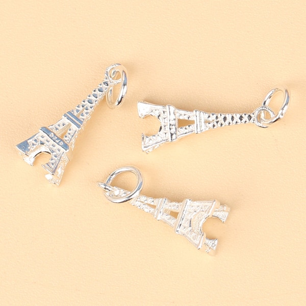 Charme Tour Eiffel en Argent 925 Charms Tour Eiffel Pendentif Tour Eiffel en Argent Massif